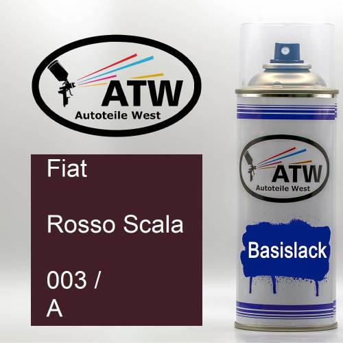 Fiat, Rosso Scala, 003 / A: 400ml Sprühdose, von ATW Autoteile West.